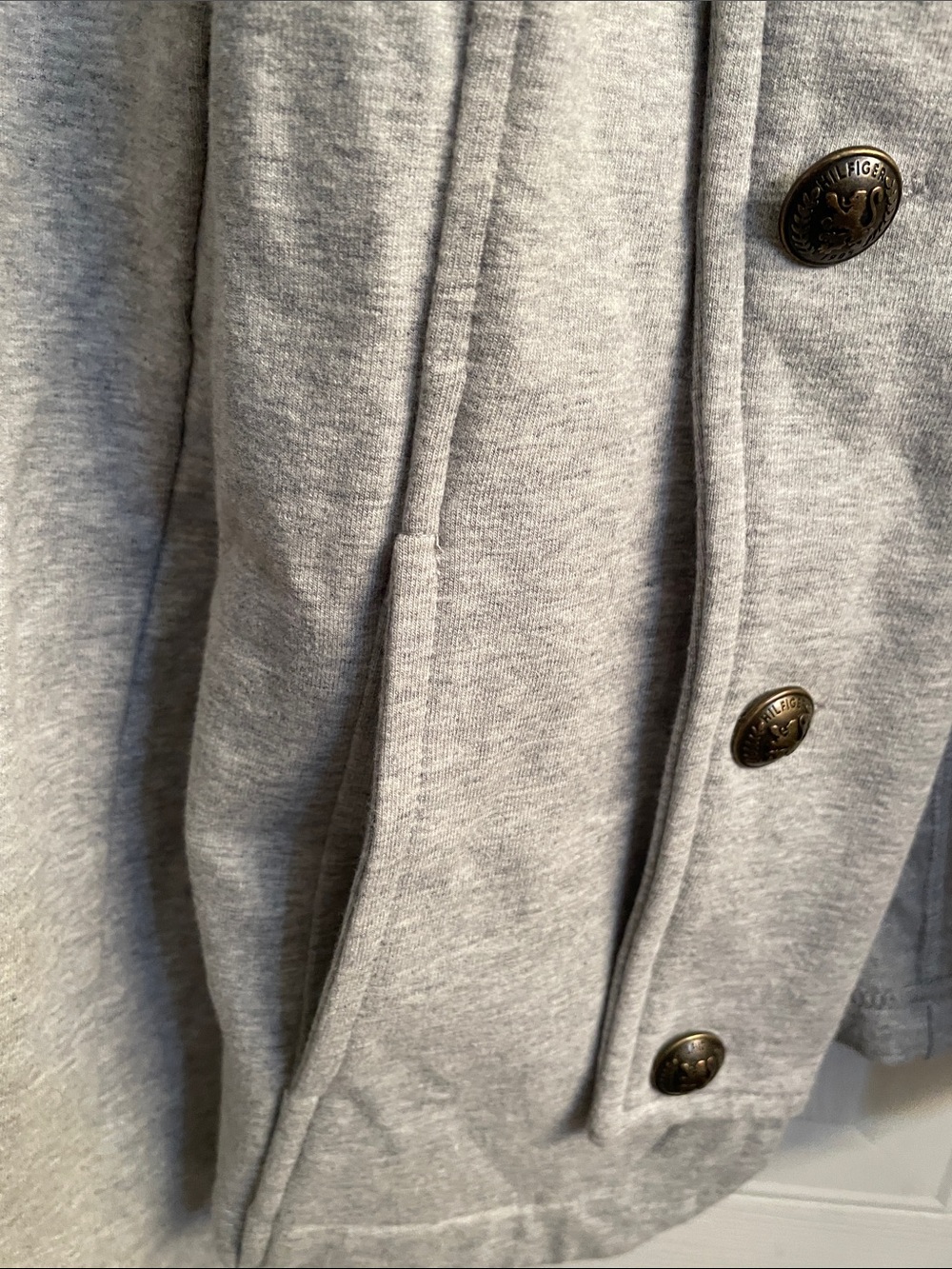 Tommy Hilfiger Light Gray Double-Breasted Knit Blazer - Picture 4 of 5